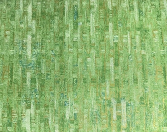 Green Shimmer Cotton Fabric, Paradise Green Gold Metallic  Northcott fabric, by the HALF YARD ,Continuous Cuts, Home Decor ,Quilting ,sewing