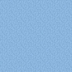 Powder Blue Tonal Leaf Fabric by HALF YARD - Home Decor Quilting Sewing Supplies, Wilmington Prints