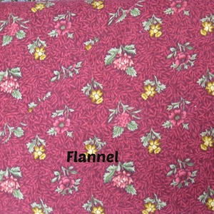 Red Small Floral Cotton Fabric - Cozy Country Manor - Sold by the HALF YARD ,Continuous Cuts, Home Decor ,Quilting , sewing,