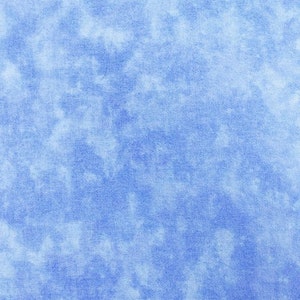 Moda Cloud Blue Marble Fabric- , by the Half Yard-Continuous Cuts, Home Decor ,Quilting , sewing, crafting supplies