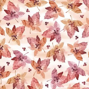 クリーム色のメープルコットン生地、水彩画の秋のざわめき、メイウッド製、ハーフヤード単位、連続カット、ホームデコレーション、キルティング、縫製