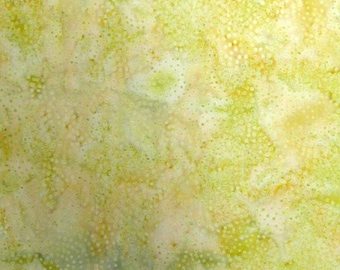 Tkanina bawełniana w kolorze cytrynowo-limonkowym, batik w melanż, pół jarda