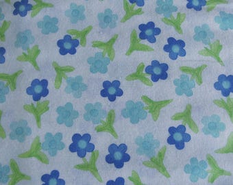 Blue Small Floral Cotton Fabric- Twirl,  Moda, by the HALF YARD ,Continuous Cuts, Home Decor ,Quilting , sewing,