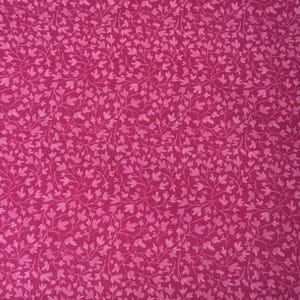 Raspberry Floral Cotton Fabric, Tonal ,Whimsy by the HALF YARD ,Continuous Cuts, Home Decor ,Quilting , sewing, crafting
