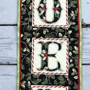 Noel Wall Hanging Machine Embroidery Design , by Janine Babich Designs, New,