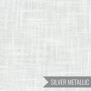 Manchester Yard Dyed Silver Metallic in White Fabric-Priced/Sold by the Half Yard - Elegant Fabric- Home Decor, Sewing, Quilting, Crafting