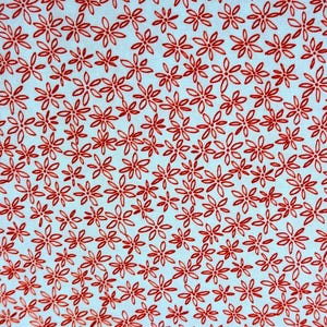 Red work Ditsy Floral Cotton Fabric  by the HALF YARD  - Floral Outline, Timeless Treasure, Continuous Cuts, Home Decor ,Quilting , sewing,