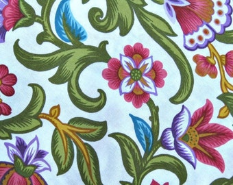 Floral Cotton Fabric, Bellagio by Blank Quilting, by the yard