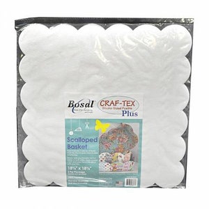 Scalloped Basket Interfacing -Craft-Tex  Double Sided Fusible - Limited Time Sale , Craft Tex, Double Sided Fusible ,18 3/8 x 18 3/8, 2 pack