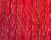 Sale- Endless love hearts Fabric, Makower   ,Stripe like ,100% Cotton Fabric, Quilting Sewing, Home Decor,Continuous Cuts,