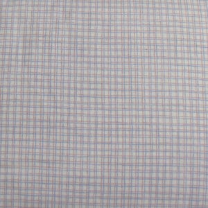 Blue Pink Mini Plaid Cotton Flannel Fabric, Moda, Quilting Sewing Home Decor, by half yard