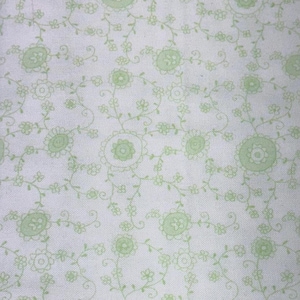Light Spring Green Floral Cotton Fabric , QT, by the half yard-Continuous Cuts, Home Decor ,Quilting , sewing,