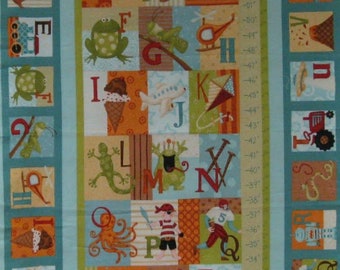 Quiltpaneel, ondeugend quiltpaneel, stoffen paneel, groeigrafiek, jongen, Nancy Halvorsen