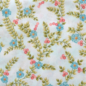 Aqua Blue Floral Fabric for all your Sewing and Crafting Needs!&quot; - by the HALF YARD ,Continuous Cuts, Home Decor ,Quilting