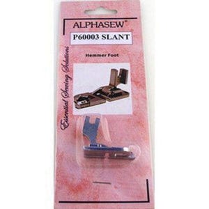 Hemmer Sewing Machine Presser foot, 1/4in Slant- Screw on. Singer