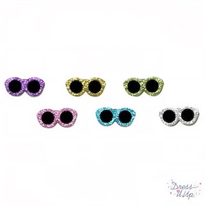 Glitter Sunglasses Multi Color Summer Themed Buttons  Dress it up, Fashion Pack