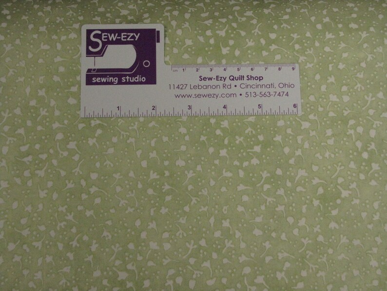 Sugar and Spice Soft Green Floral Fabric by the yard