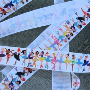 Ballerina Princess  Grosgrain Ribbon -7/8, Crafting ribbon