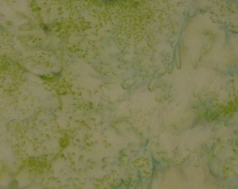 Tessuto di cotone batik verde, batik isolano, mezzo metro