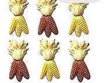 Harvest Corn Button Pack ,Great embellishments for your sewing, quilting, craft projects, junk journal,and  scrap booking