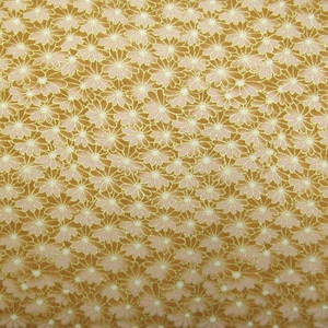 Floral Metallic Fabric- Apricot/ Peachy- Mikoto Collection-Cotton  by the yard