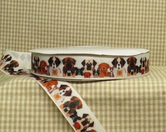 Lots of  Dog Grosgrain Ribbon, 7/8",  by the yard