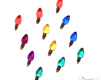 Christmas Lights  Buttons, Tree Trimmer , Dress it up ,  Crafter Buttons For Diy Projects Party Supplies ,Embellishments, Merry Christmas