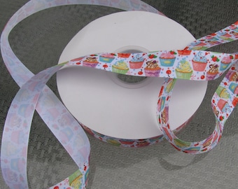 Cupcake Grosgrain Ribbon, by the yard ,1", Crafting ribbon