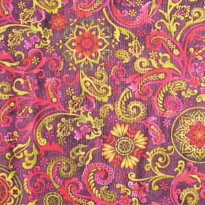 Purple floral cotton Fabric, Henry Glass, Harvest Gathering,by the Half Yard ,Continuous Cuts, Home Decor ,Quilting , sewing