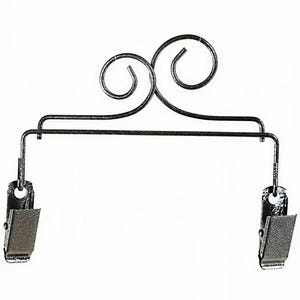 Metal Double Scroll Clip Hanger 5 Inch – Black Display for Cross Stitch, Needlepoint, Quilting