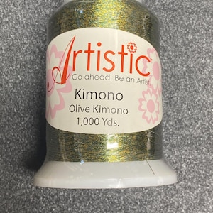 Metallic Thread- Artistic Olive Kimono Thread- Green
