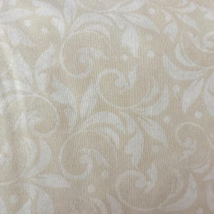 Floral Tonal Wide Quilt Back, Beige vintage look 108&quot; , Wilmington ,  by the yard, Continuous Cuts ,Quilting , sewing, supplies