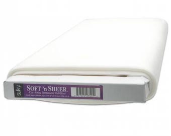 Vlieseline Masse -Cut Away Soft N Sheer, 100% Polyester-20 Zoll breit, Unterstützt Stickereien auf Strickwaren