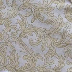 Katoenstof goud crème scroll, RJR, op halve meter gesneden, doorlopende sneden, woondecoratie, quilten, naaien,