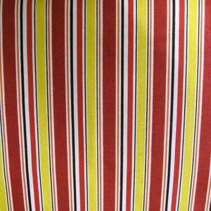Red Striped Cotton fabric, Benartex, Red and Yellow Firehouse Friends, by the Half Yard ,Continuous Cuts, Home Decor ,Quilting , sewing