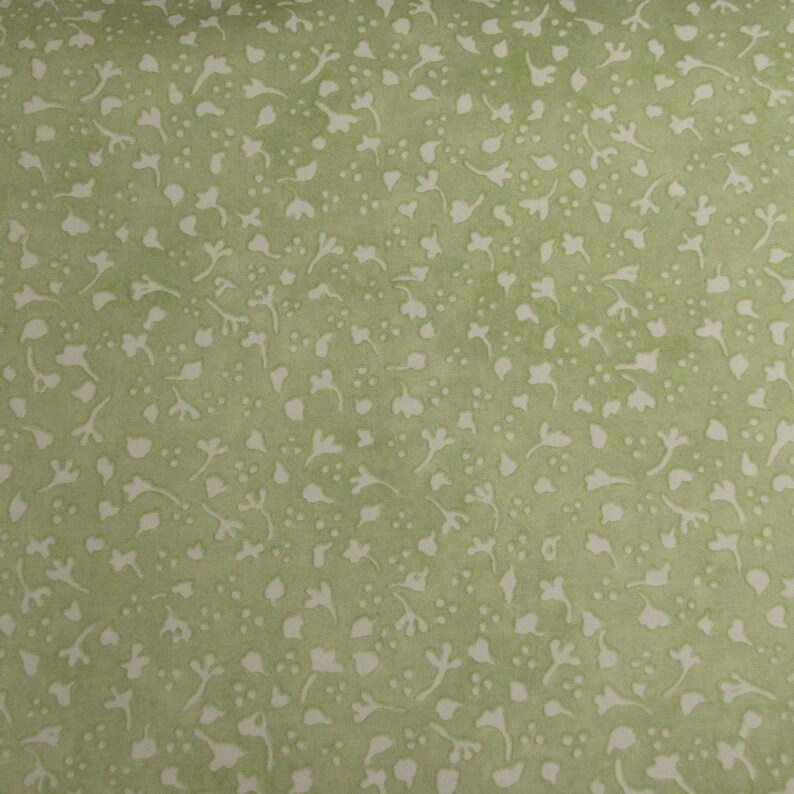 Sugar and Spice Soft Green Floral Fabric by the yard