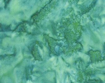 Tela batik de algodón verde espuma de mar, por MEDIA YARDA, Sewezysewingstudio, Moteados tonales, Cortes continuos, Decoración del hogar, Acolchado, costura,