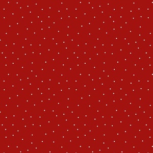 Red Pin Dot Cotton Fabric, Tomato Red , Wilmington,  by the HALF YARD ,Continuous Cuts, Home Decor ,Quilting , sewing, crafting supplies