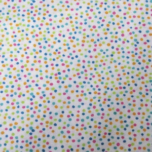 Polka Dot Timeless Treasures Denim Blue Cotton Fabric Remnants