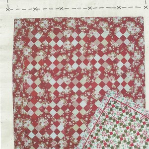 Nine Patch  Quilt Pattern,  Scrappy or Coordinating, New,