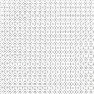 White Holiday Cotton Fabric, Metallic Silver, Robert Kaufman, by the HALF YARD ,Home Decor ,Quilting , sewing, crafting Continuous Cuts,