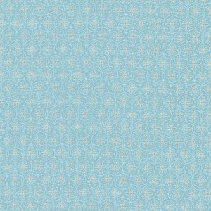 Blue Shimmer Cotton Fabric- Sky blue ,Metallic Silver Medallions, by the HALF YARD,Continuous Cuts, Home Decor ,Quilting , sewing, crafting