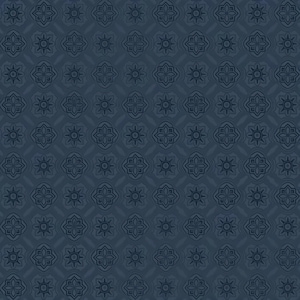 Peut inclure: Motif floral et étoilé stylisé répété en bleu marine sur un fond texturé. Le motif est symétrique et géométrique, créant un effet de profondeur. Idéal pour les textiles, le papier peint ou les fonds d'écran, ce motif est élégant et polyvalent.