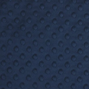 Navy Dimple Cuddle /Minky Fabric, Embossed texture, 1 yard