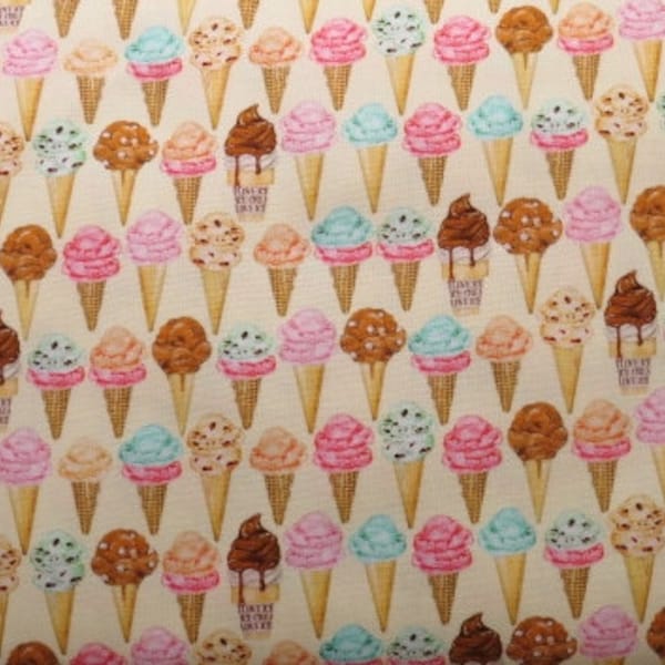 Ice Cream Fabric Etsy