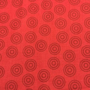 Tecido de algodão tonal com círculos vermelhos, Wilmington, vendido por meio metro, cortes contínuos, decoração para casa, patchwork, costura.