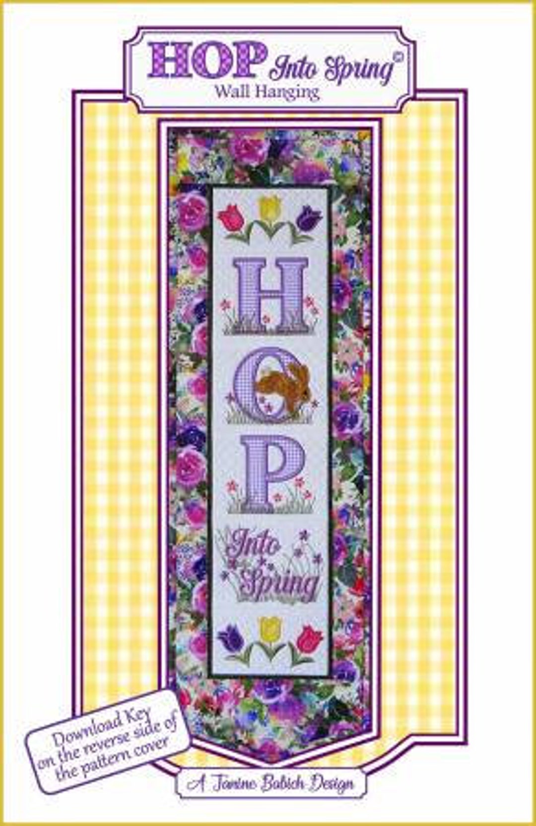 HOP Into Spring Wall Hanging in the Hoop , by Janine Babich Designs - Etsy