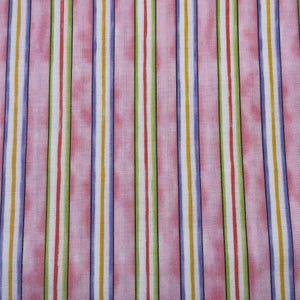 Decorative Striped Pink Stripe Cotton fabric, by the HALF YARD ,Continuous Cuts, Home Decor ,Quilting , sewing, crafting supplies