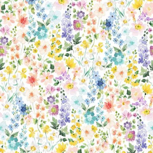 Quilting Fabric Flower Garden Fabric, Spring Has Sprung Cothworks , by the yard