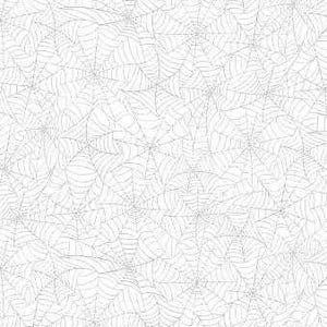 White on White Spider Web All Over Halloween Cotton Fabric,Wilmington by the HALF YARD, Home Decor ,Quilting, sewing supplies